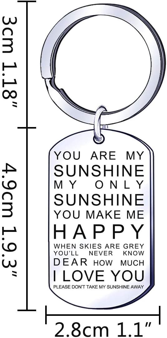 Regali Di Natale Portachiavi.Donna Tu Sei Il Mio Sole Portachiavi Medaglietta Per Cani Portachiavi Regalo Per Coppie In Famiglia Regali Di Natale Di San Valentino Valigeria
