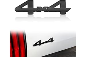 RBOKO Universal 4X4 Emblem Badge 3D Logo, Full Coverage Adhesive Replacement Compatible with Toyota 4Run, Tac, Tun SUV Truck Pickup Model, 3D Metal Matte Black Logo Trunk Badge (Matte Black)