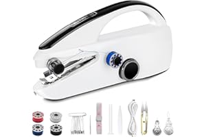 WQQWQQ Handheld Sewing Machine, Dual Electric Power Mode,Easy to Learn, Hand Held Sewing Machine and Kit for Beginners., Can be Used at Home or Outdoors, quickly use the Sewing Machines DIY