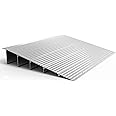 EZ-ACCESS TRANSITIONS Portable Self Supporting Aluminum Modular Entry Threshold Ramp Ideal for Doorways and Raised Landings, 5 Inch