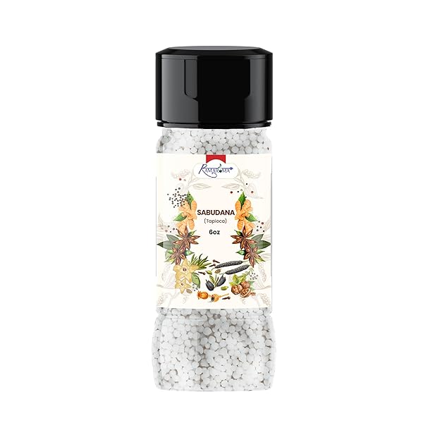 SABUDANA, TAPIOCA, SAGO PEARLS 5.99OZ/0.37LB (170GM) | ALL NATURAL | VEGAN | NO COLORS | NON-GMO