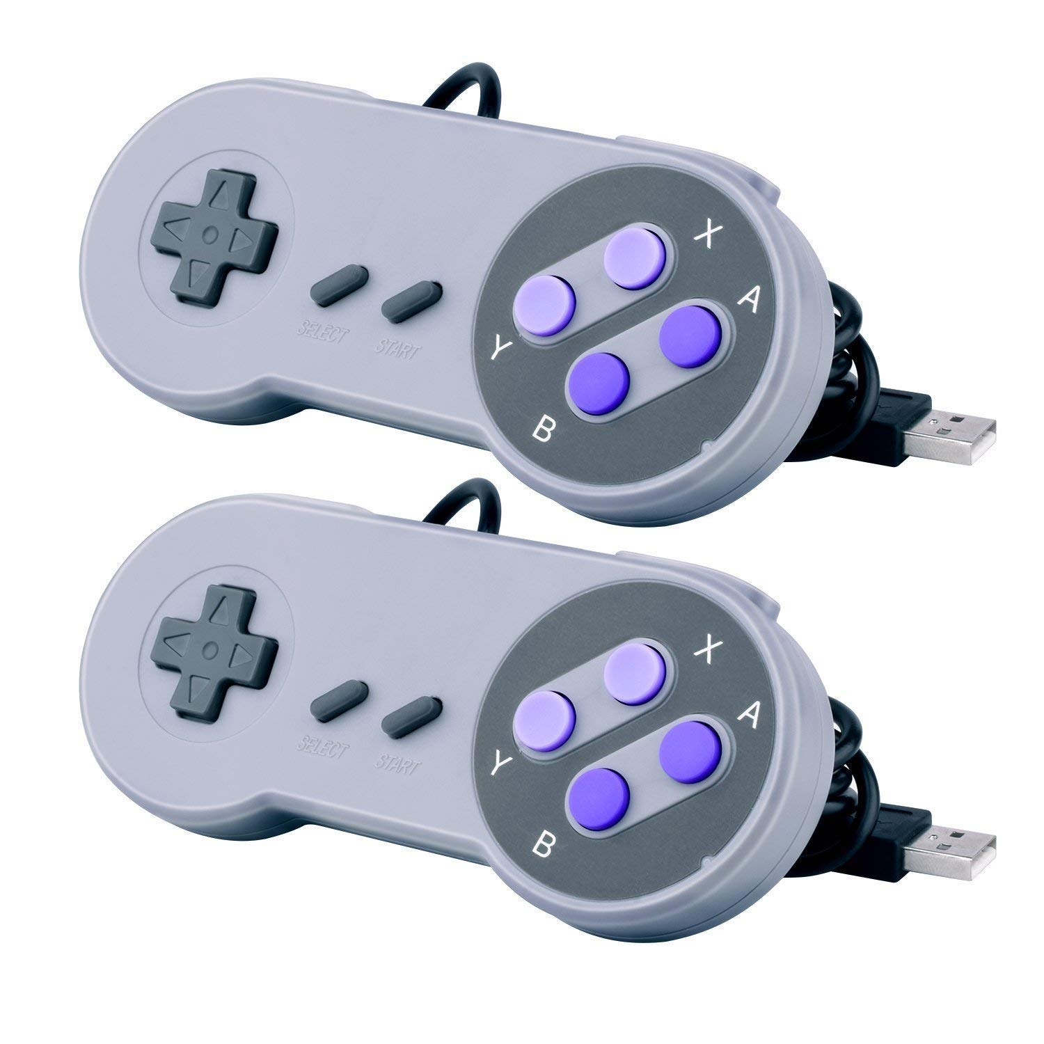 Photo 1 of 2 Packs USB Controller for Super NES SNES, USB Famicom Controller Joypad Gamepad for Laptop Computer Windows PC/MAC/Raspberry Pi