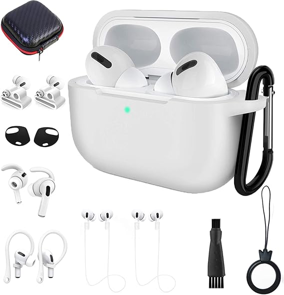 WEUYUIAF Airpods Pro Case Cover White, Airpods Pro