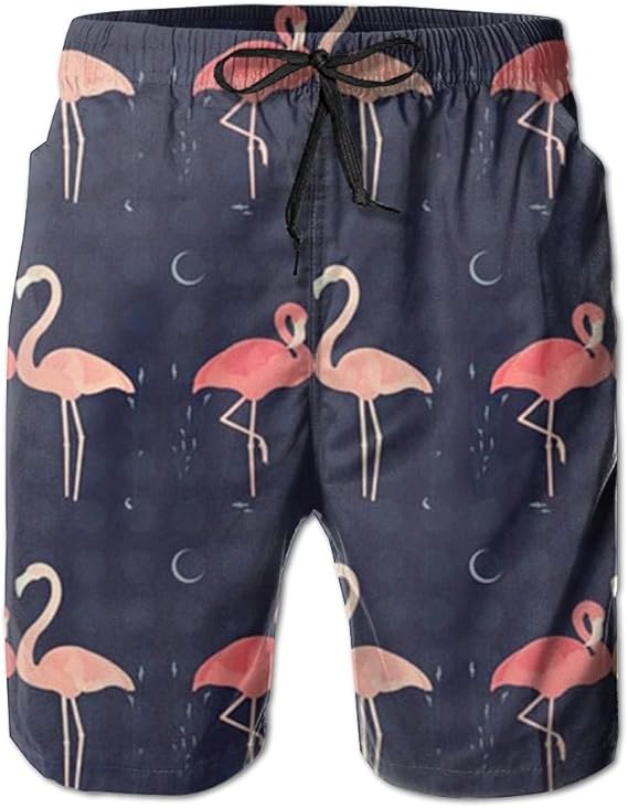 Mens/Men's Flamingo Summer Beach Shorts Casual Pants Printing Quick Dry
