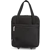Vera Bradley Women's Softside Underseat Rolling Work Bag, Black, One Size