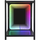 FUSLITE Storage Cabinet with LED Infinity Mirror Light,RGBW（One Cabinet） | RGBW display cabinet with adjustable color temp. Perfect infinity mirror light decor for bedrooms and gaming rooms
