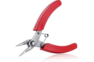 SPEEDWOX 4.5 Inch Pliers Mini Long-Nose Pliers for Jewelry Making Tweezer Nose Pliers Mini Needle Nose Pliers Short-Nose Plie