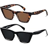 ANDWOOD Cat Eye Sunglasses for Women Polarized Cateye Frames Fashion Vintage Square Classic Retro Sun Glasses