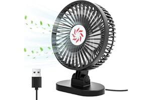 HZD USB Desk Fan, Mini Fan Portable, 3 Speeds Desktop Table Cooling Fan, Small But Powerful, Plug in Power Fan for Home Office Travel Bedroom Desktop (Black)