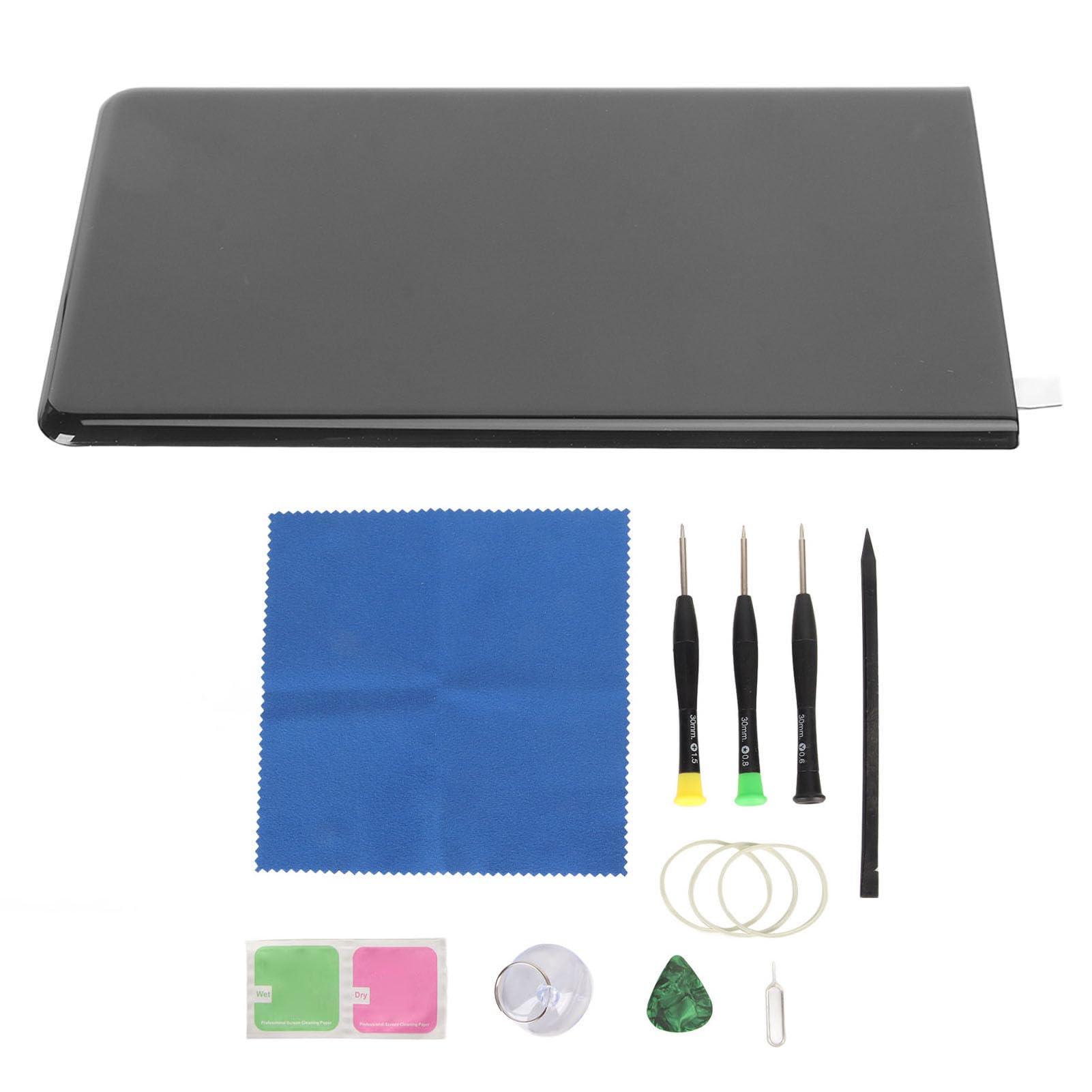 Back Glass Replacement Kit for Google Pixel 7 Pro, Back Glass Replacement Cover Case Back Cover Glass Housing Door with Repair Tool Kit (Black)