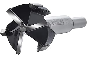 Mollom (30mm|1-3/16") Triple Flute Forstner Drill Bit for Woodworking with 3-Cutter YG8 Carbide Tipped of 2.0mm,Hinge Cutter Tool Kits for Hard Soft Wood, Plastic, Plywood