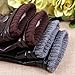 Men's Texting Touchscreen Winter Warm Sheepskin Leather Daily Dress Driving Gloves Wool/Cashmere Blend Cuff (8, Black (Cashmere&Woo Blend Lining))