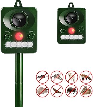 Petilleur Répulsif Chat Chien Oiseaux Ultrasons Répulsif à Ultrasons Animaux Sauvages Souris Solaire Pour Jardin Verger Cour Ferme B