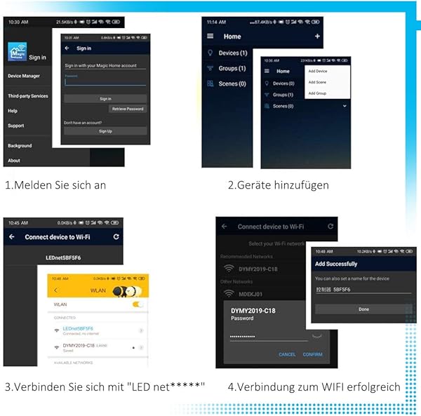 Controlador WiFi RGB LED Smart con mando a distancia de 24 teclas para tiras 5050 3528 con sonido activado 16 millones de colores 20 modos dinmicos temporizador
