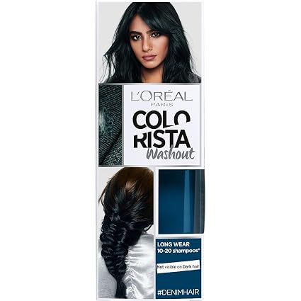 Loréal Paris Colorista Washout Vivid Colorazione Capelli Temporanea Per Capelli Bruni Blu Jeans Denim