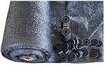 SHANS Shade Cloth Fabric Black 40% Sunshine Ultraviolet blocking rate free Clips (10ft x 10ft)