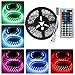 LEDMO 12V Waterproof Flexible SMD 5050 RGB LED Strip Lights, LED Tape, Multi-colorsLight Strips, Color Changing, Pack of 16.4ft/5m String with 44 Keys IR Remote Controller