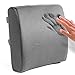 Easy Posture Brands Lumbar Support Cushion Back Pillow for Office Chair or Car Lower Back Pain Relief - 100% Memory Foam Black or Gray (Bonus Cover)