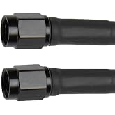 Allstar Performance ALL48361 12" Coated Braided Brake Line with Size-3 Hose and Size-3 End, Black