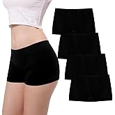 Wironoat Boy Shorts Underwear For Women Comfortable Stretch Nylon Boxer Shorts 4 Pack Size S-3XL