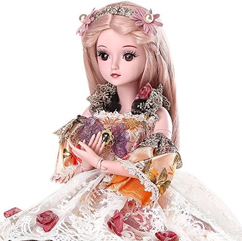 Funnybuy 1/3 BJD Doll SD Doll 19 Joints with All Clothes Outfit Shoes Wig Hair Makeup for Girl Gift and Dolls Collection