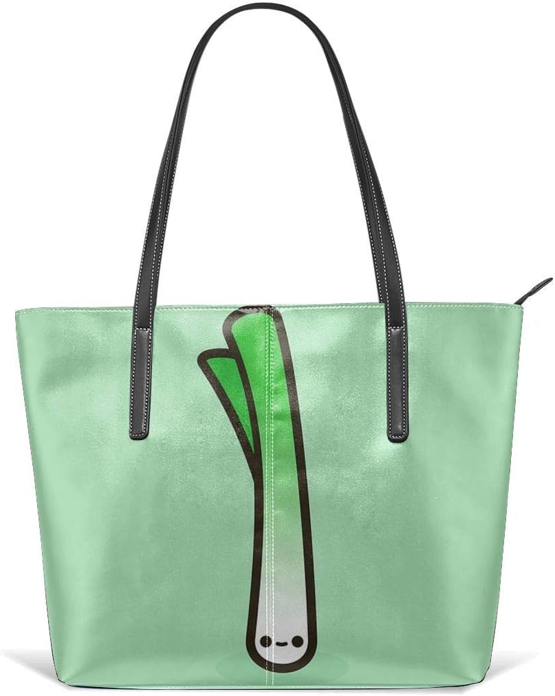 XGBags Cute Spring Onion Leather Tote Large Purse Shoulder Bag Portable Storage HandBags Convenient Shoppers Tote For Travel Shopping Daily Life