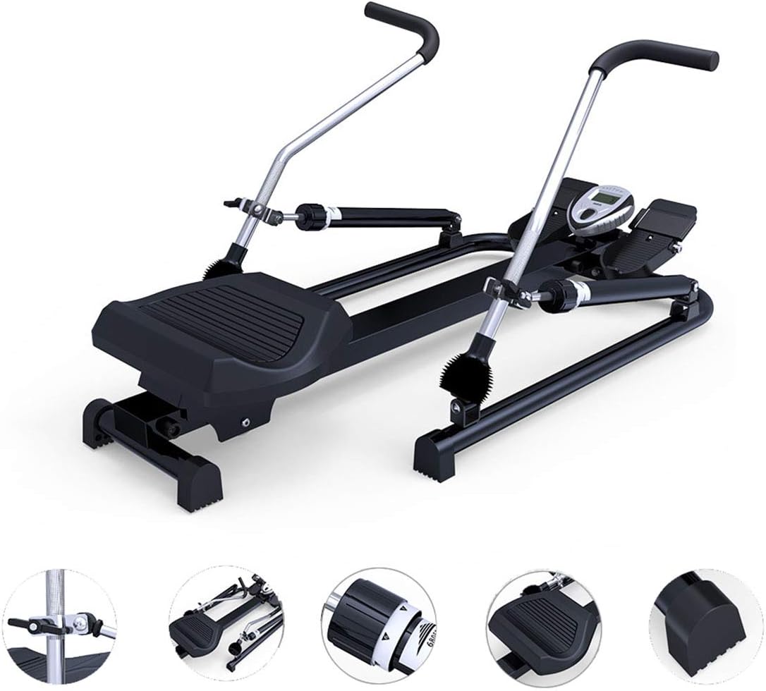 Grist CC Rowing Machine Home Mute, Exercise Cardio Fitness Equipment for Home Use, 6 Files Can Be Adjusted, Led Shows The Number of Times, Calories