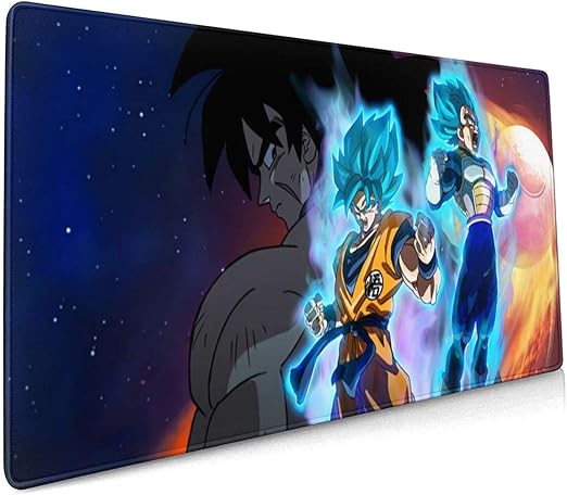 Amazon Com Phoebe Doherty Dragon Ball Super Broly Anime Mouse Pad 15 7 X 35 4 Inch 40 X 90 Cm Soft Gaming Mouse Mat Ultra Thick 3mm Extended Large Home Kitchen