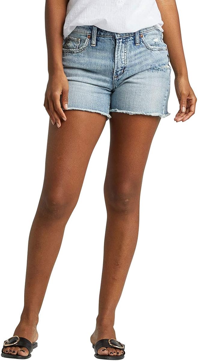 silver boyfriend shorts