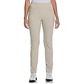 PGA Tour Women's Stretch Golf Pants with Pull-on Waist, 31" & 32" Inseams, Tummy Control, Moisture-Wicking, Sun Protection