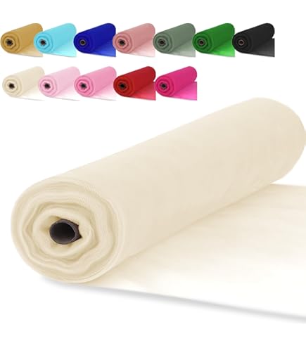 Amazon.com: Tulle Fabric - 6 Inches Wide X 25 Yards (Beige) : Arts