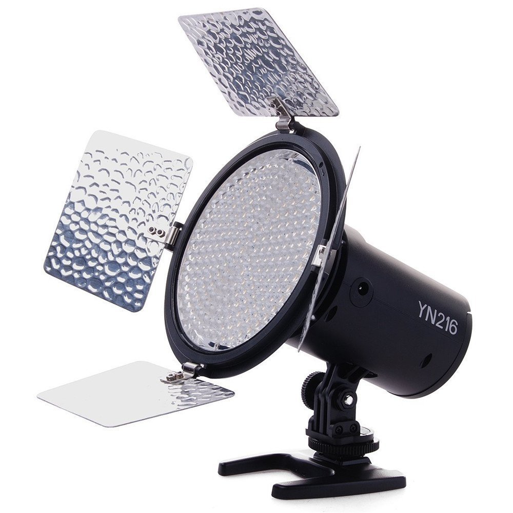 YONGNUO YN216 3200K-5500K LED Video Light Camera Shoot with 4 Color Plates for Canon Nikon DSLR Camera
