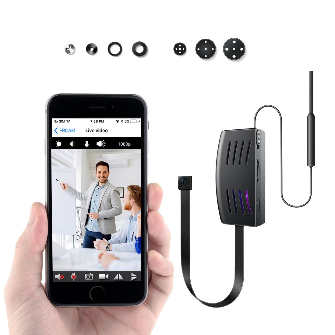 Fredi super small mini wifi spy camera motion detection loop 1