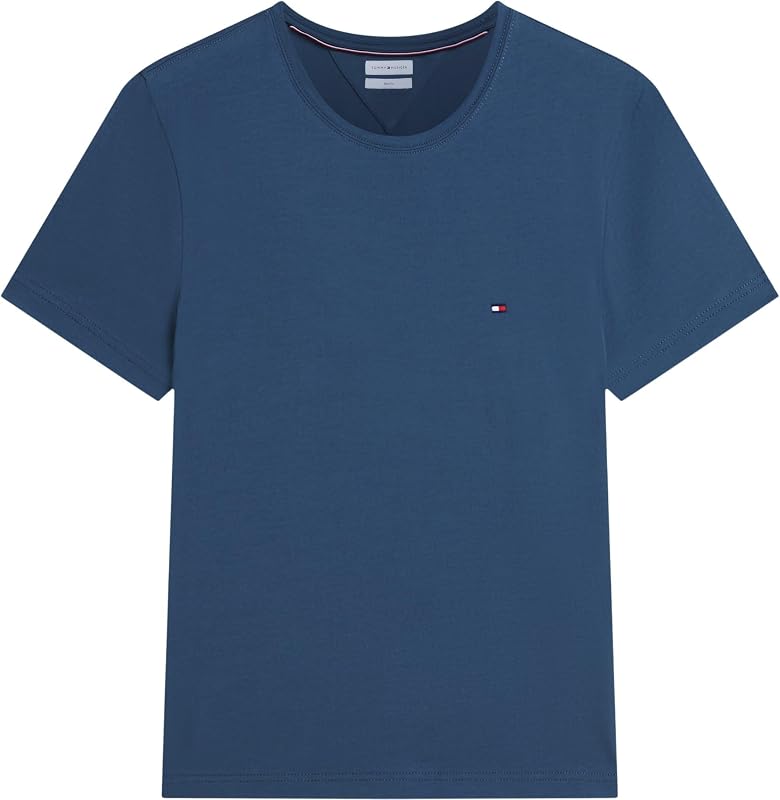 T-Shirt Manches Courtes Homme Stretch Slim Fit Tee Col Ras-du-Cou, Bleu (Aegean Sea), S — photo 5 sur 5