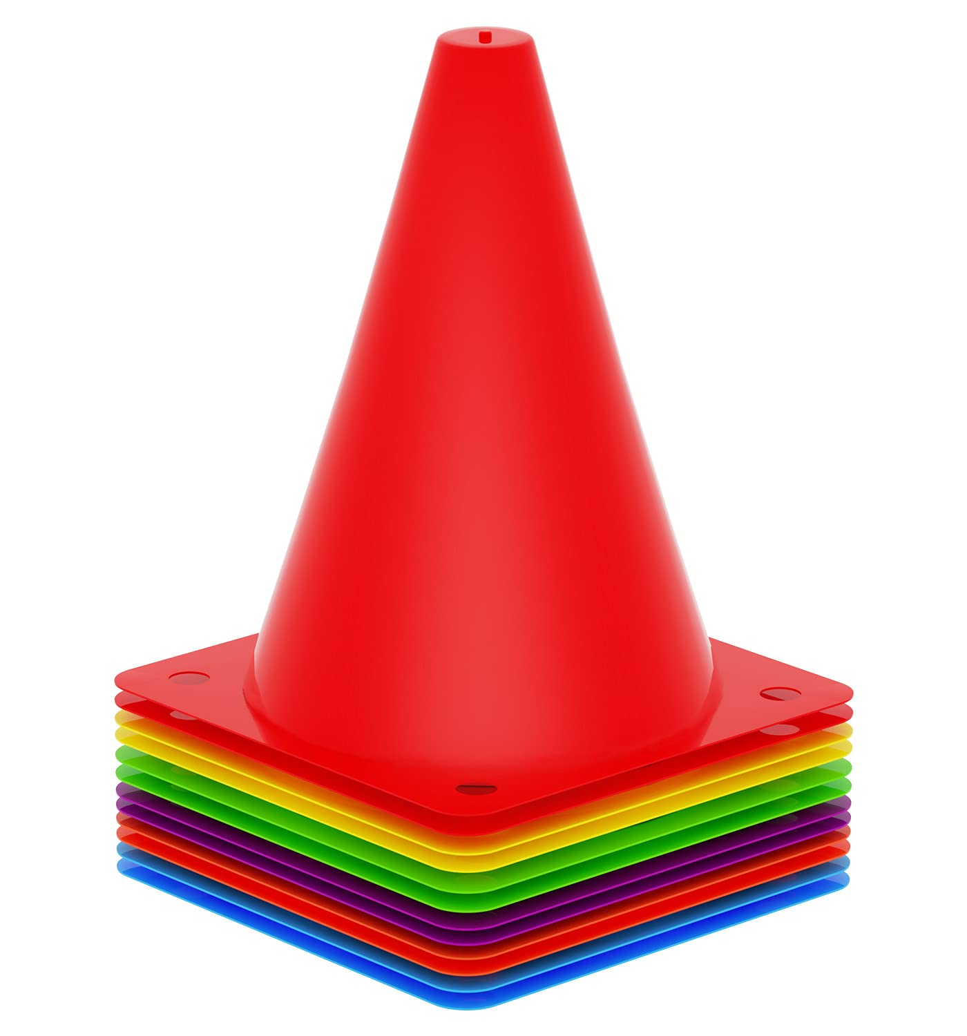 Vykor Football Cones Training Set 12 Soft Cones for Throwing Game Props Outdoor Garden Party Game Cones for Sports games（9Inch