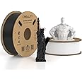 Creality Hyper PLA Filament 1.75mm Black & White 2KG, 30-600mm/s High Speed PLA 3D Printer Filament, 2 Pack 1kg Spool(2.2lbs) PLA, Dimensional Accuracy +/-0.02mm, Fit Most FDM 3D Printer