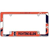 Rico Industries NCAA Wave 12" x 6" Chrome All Over Automotive License Plate Frame for Car/Truck/SUV