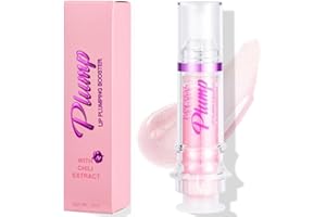 WenFeng Spicy Lip Plumping Booster,Plumping Lip Oil with Chili Extract,Plump and Pout Lip Plumper for Women Girls,Fuller Lips Instantly,Hydrating,High-Shine (02)