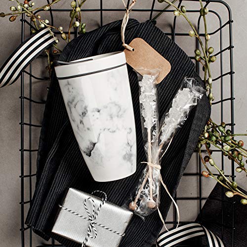 Villeroy & Boch To Go Becher Marmory, 2-teilig, 350 ml, Premium Porzellan/Silikon, WeiÃ/Grau – Bild 8