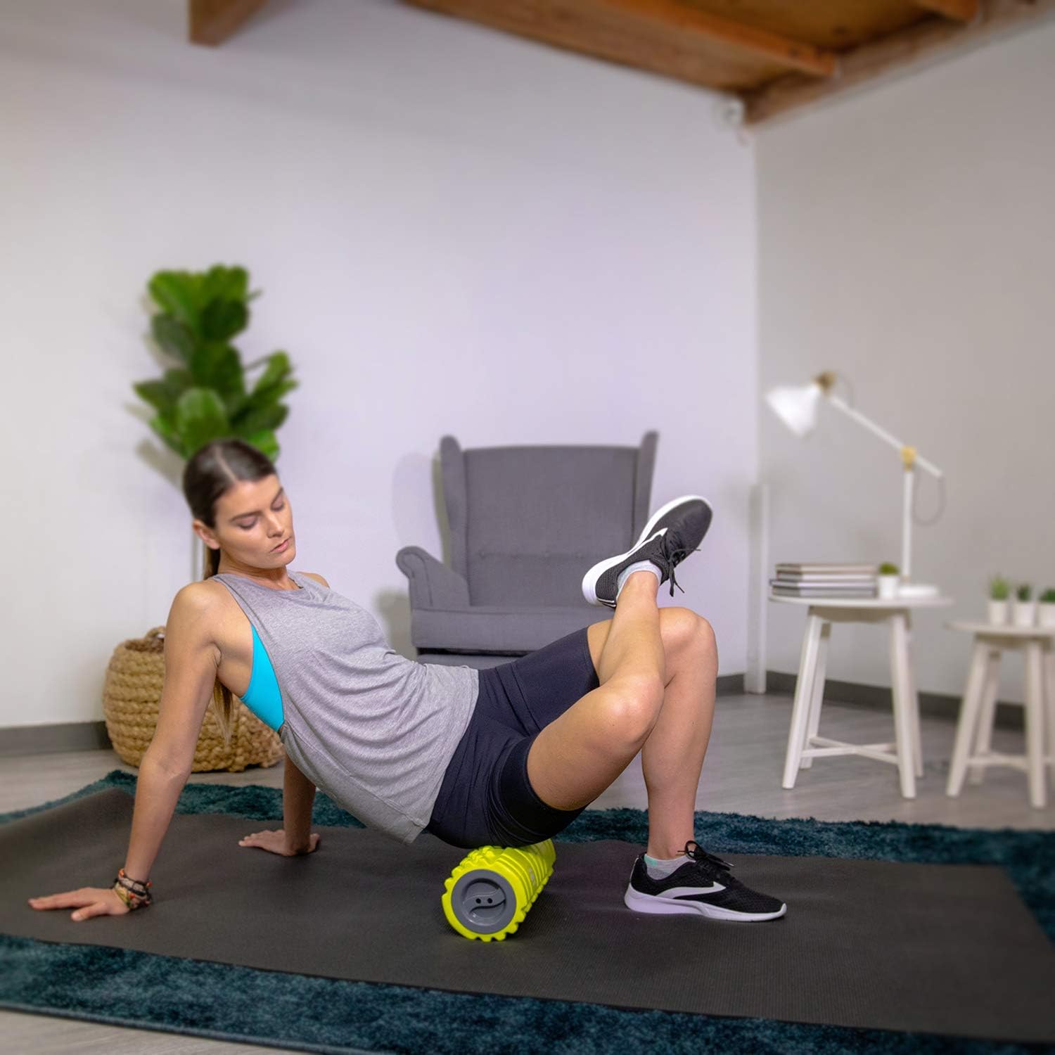 321 STRONG 5 in 1 Foam Roller Set Includes Hollow Core Massage Roller with End Caps, Muscle Roller Stick, Stretching Strap, Double Lacrosse Peanut, Spikey Plantar Fasciitis Ball, All in Giftable Box : Sports & Outdoors