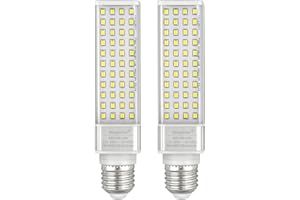 Necgemlex LED Plant Grow Bulbs for Grow Light for Indoor Plants, Sun Light, 44 LEDs of 17W (50W Fluorescent Bulbs Equivalent), 2 Pack (Work on AC110V-220V only)