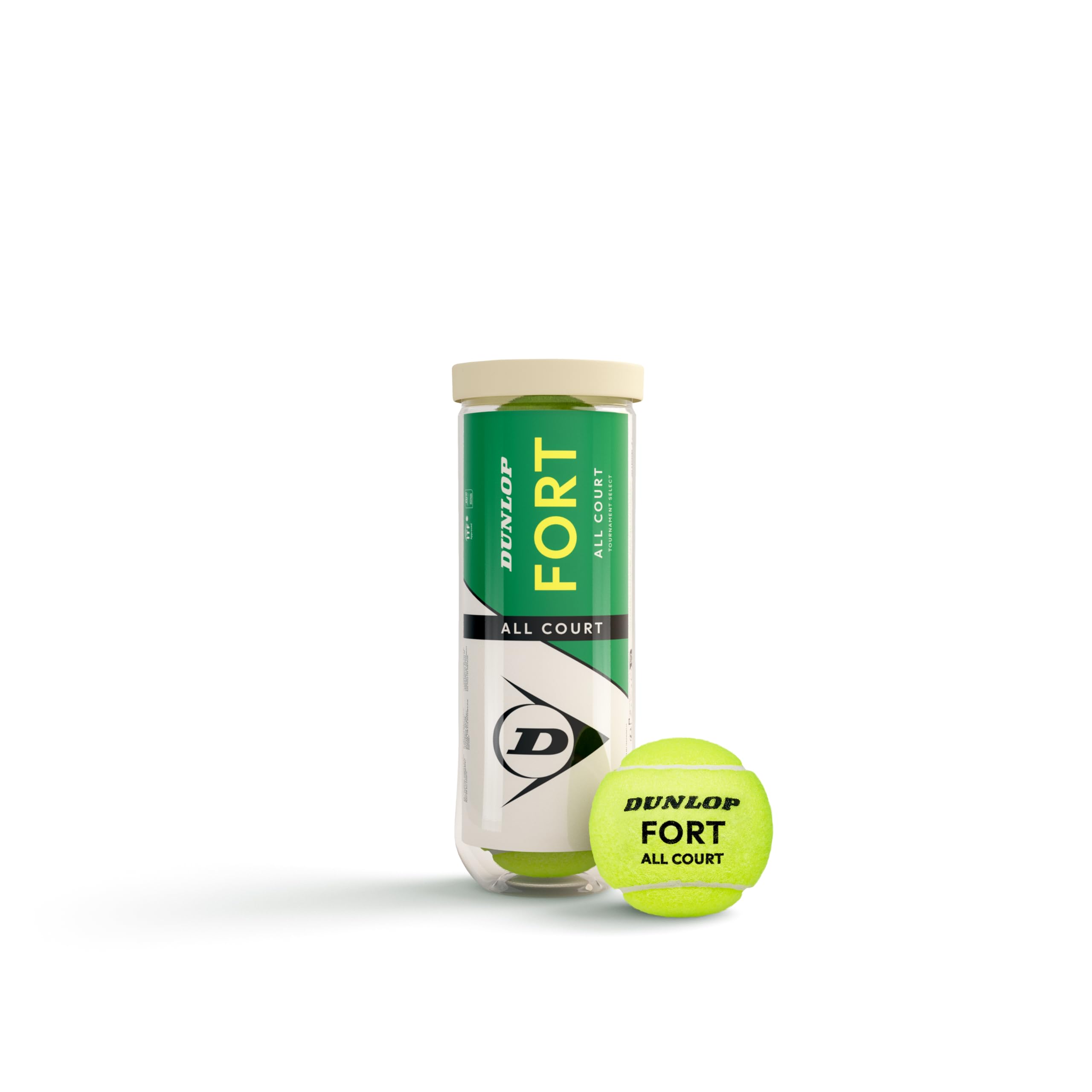 DUNLOP Tennisball Fort All Court TS - für Sand, Hartplatz und Rasen (3 Bälle)