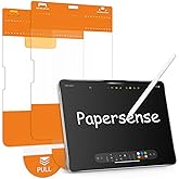 OMOTON PAPERSENSE Paper Screen Protector for iPad Pro 11 Inch 6/5th Gen M5 2025/M4 2024, Write like on Paper, Matte Tempered Glass with Dust-free Installation Tray, Anti-glare, Apple Pencil Support
