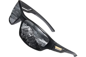 Men’s Polarized Sports Sunglasses UV400 Protection Wrap Around Running Cycling Fishing Sunglasses Lightweight Outdoor Glasses