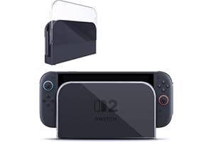 SUNMIKE Custom Faceplate Cover for Nintendo Switch 2 Charging Dock, Anti-Scratch Switch 2 Dock Cover Clear Hard PC Replacement Shell for Switch 2 Charging Dock, Transparent