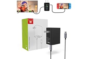 Switch Dock Charger for Nintendo Switch, Mirabox 45W Portable TV Docking Station with 4K@60Hz HDMI/USB2.0/PD USB-C Fast Charging Ports, Full-Featured USB-C Cable Included