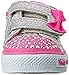 Skechers Kids Twinkle Toes Shuffles Sweet Steps Light-Up Sneaker ,Silver/Hot Pink,8 M US Toddler