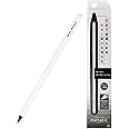 SUN-STAR Stylish Metal Pencil Metacil Pencils for Artist Drawing, Sketching, Non-Sharpening, White, Pencil Lead Color: Black 2H #4 (with Authentic Hologram Sticker United States Only)