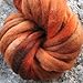 Wool Roving Hand Dyed. Super Soft BFL Combed Top Pre-Drafted for Easy Hand Spinning. Artisanal Craft Fiber ideal for Felting, Weaving, Wall Hangings and Embellishments. 1 Ounce. Brown Rust
