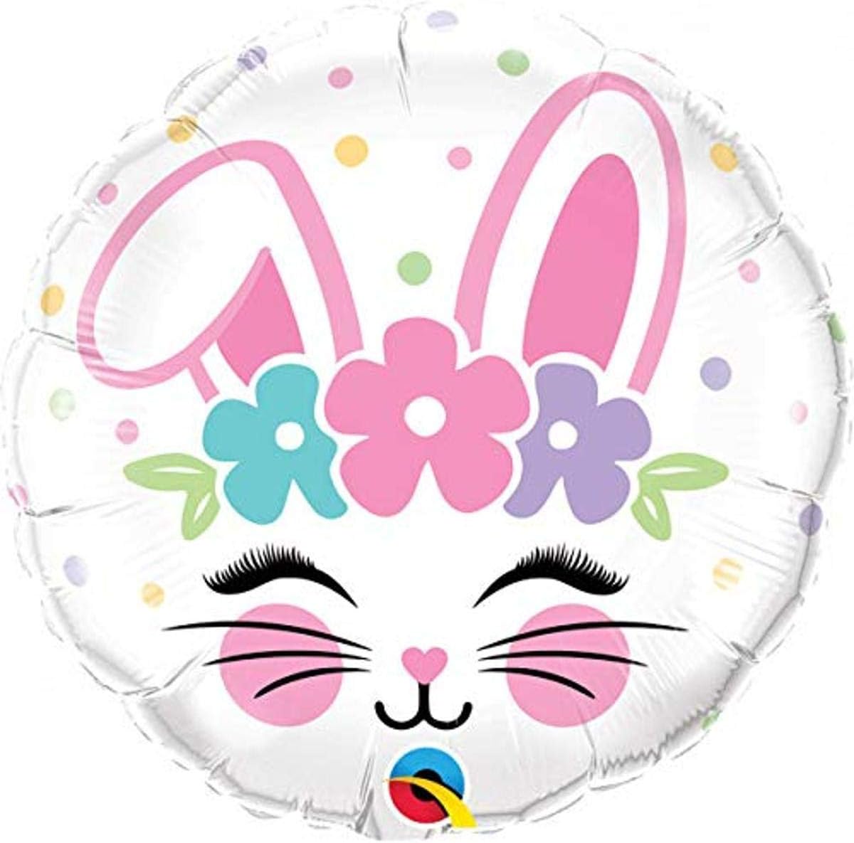 Amazon Com Qualatex 18 Bunny Face Foil Balloon Multicolor Kitchen Dining